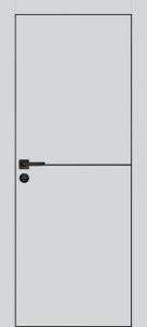 Межкомнатная дверь PX-19 черная кромка с 4-х ст. Сапфир матовый