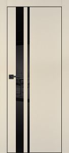 Межкомнатная дверь PX-16 черная кромка с 4-х ст. Бежевый матовый